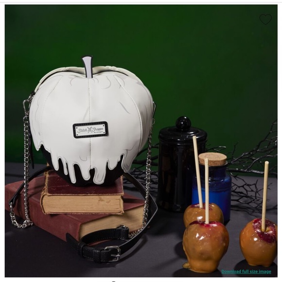 New Stitch Shoppe Disney Evil Queen Poison Apple Glow in the Dark Crossbody Bag - Picture 2 of 12